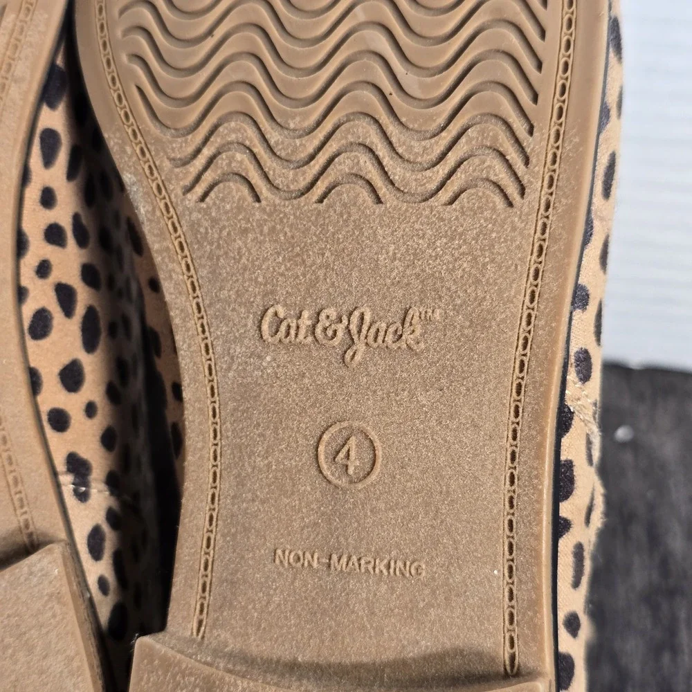 Girls' Opal Leopard Print Zipper Booties Brown -‎ Cat & Jack - SIZE 4
